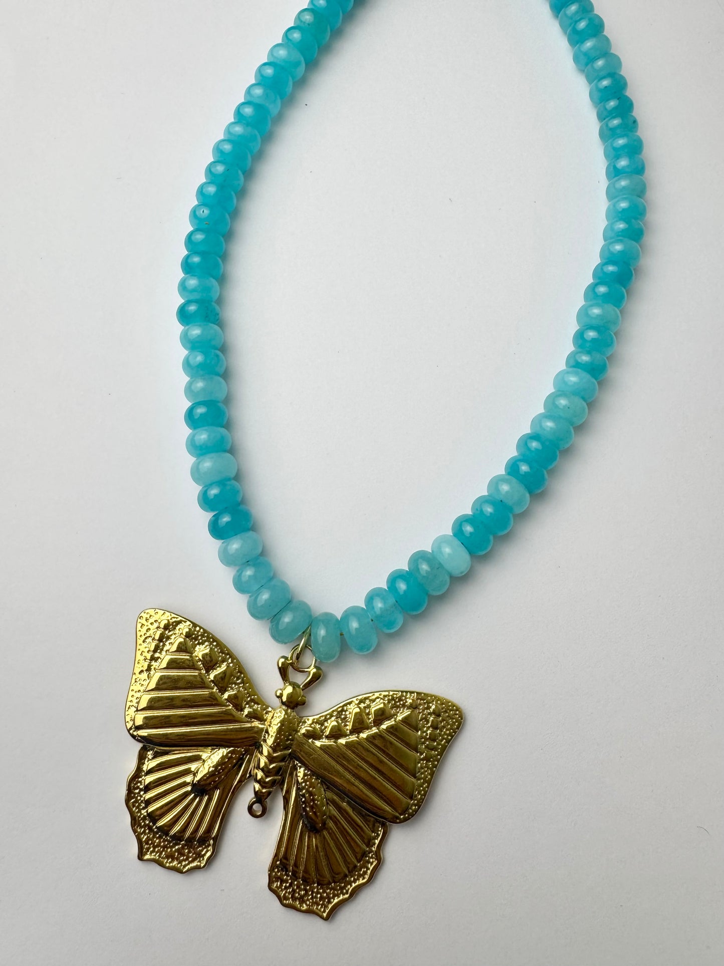 Blue Butterfly Necklace