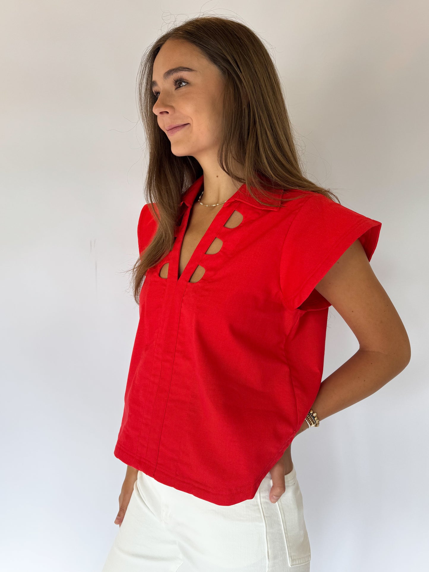 THE CYRINA TOP - RED