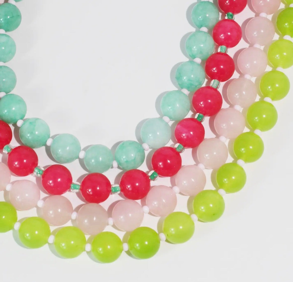Green Small Beaded Necklace