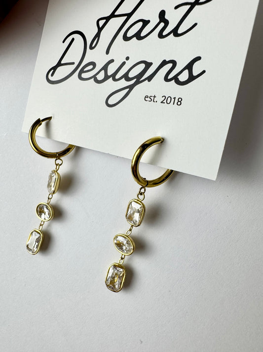 Diamond Dangle Earrings