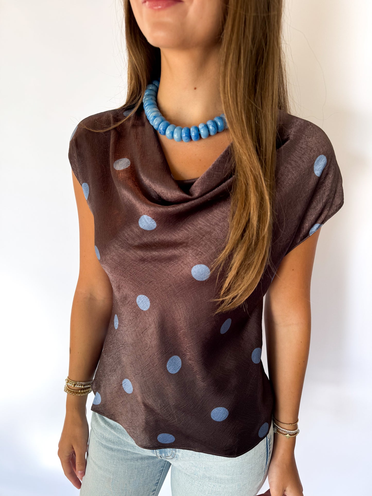 THE GRACEANNE TOP - BROWN