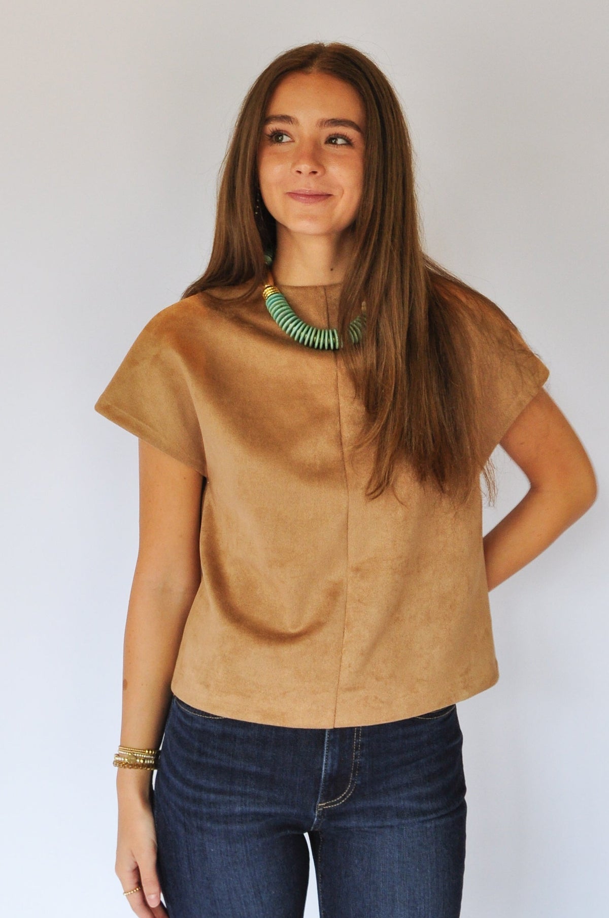 THE LORELEI SUEDE TOP