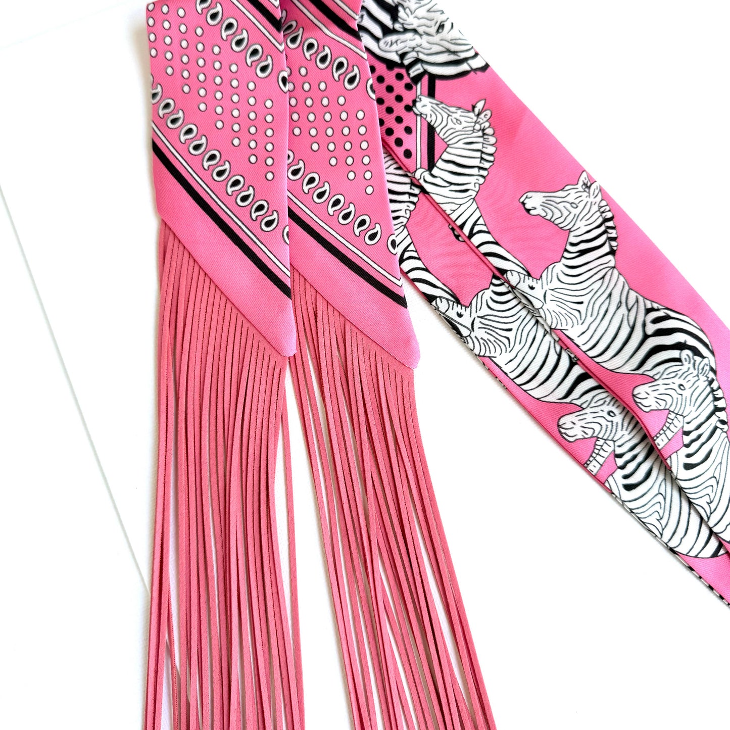 Fringe Scarf Hot Pink