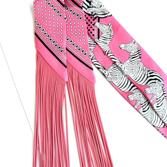Fringe Scarf Hot Pink