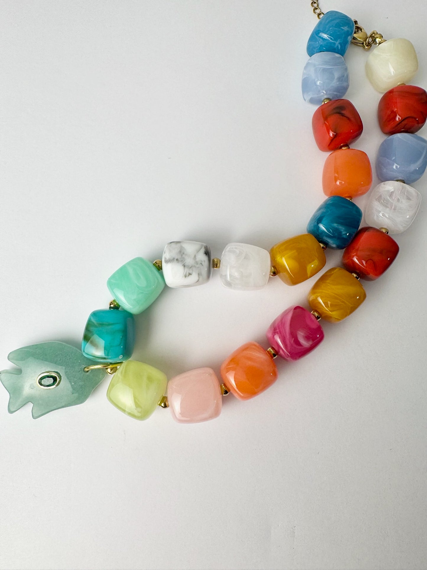 Green Fish Multi Necklace