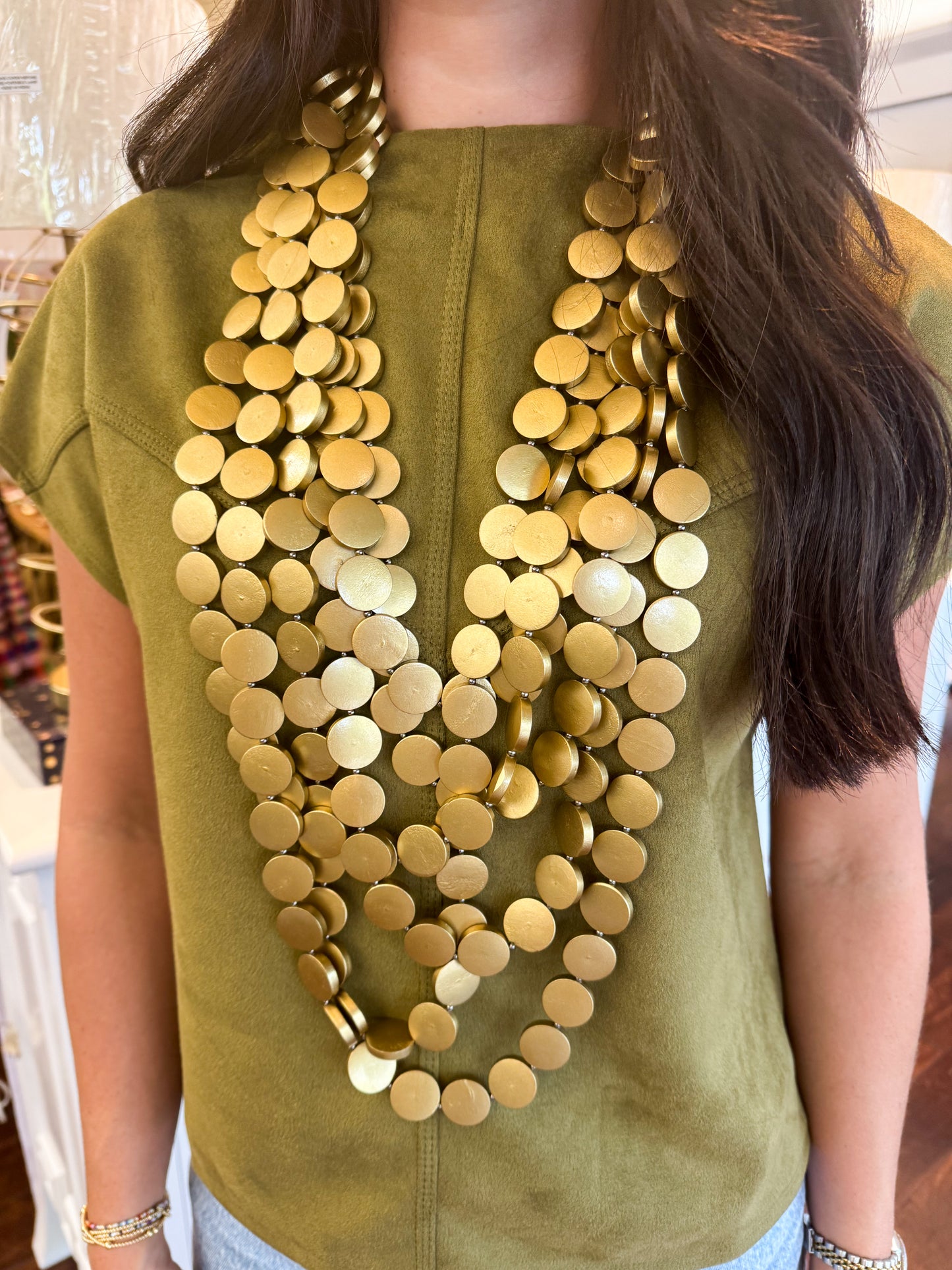 Gold Layered Statement Necklace