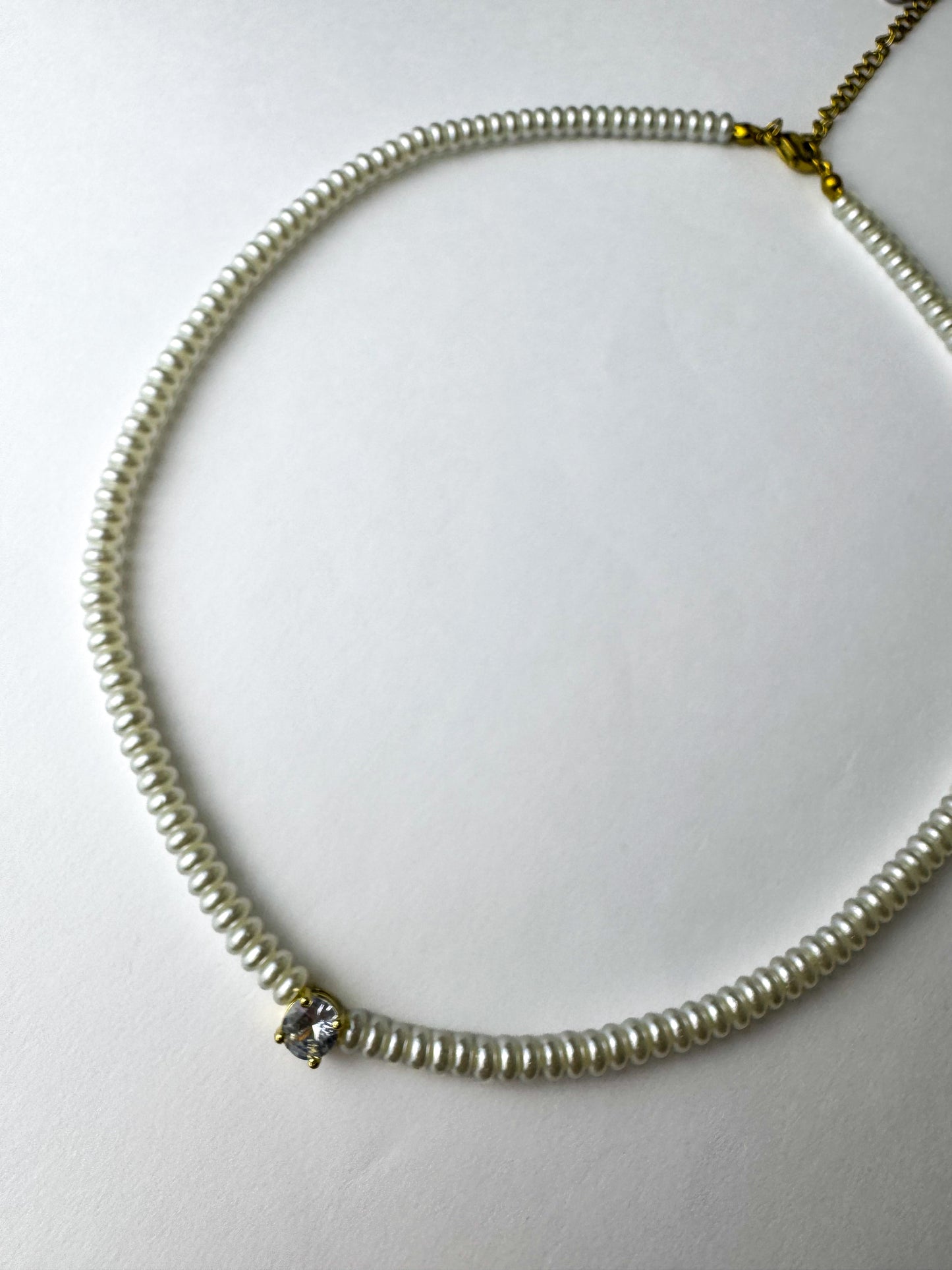 Pearl Choker with Diamond