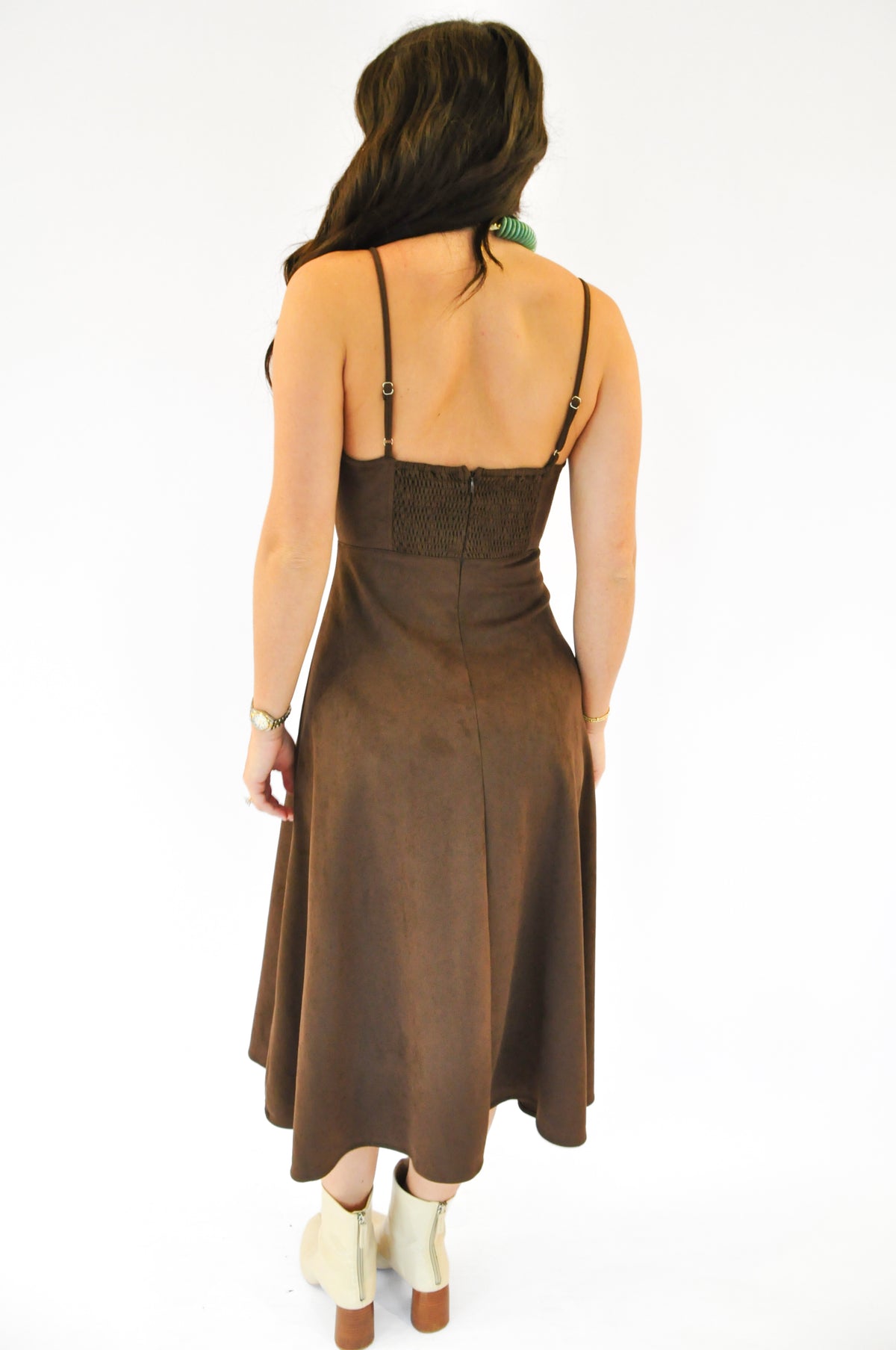 THE ELEANOR SUEDE DRESS
