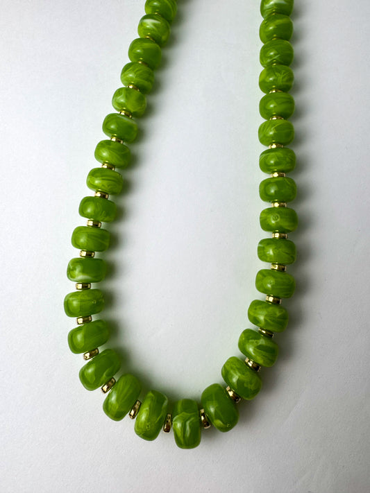 Green Small Beaded Necklace