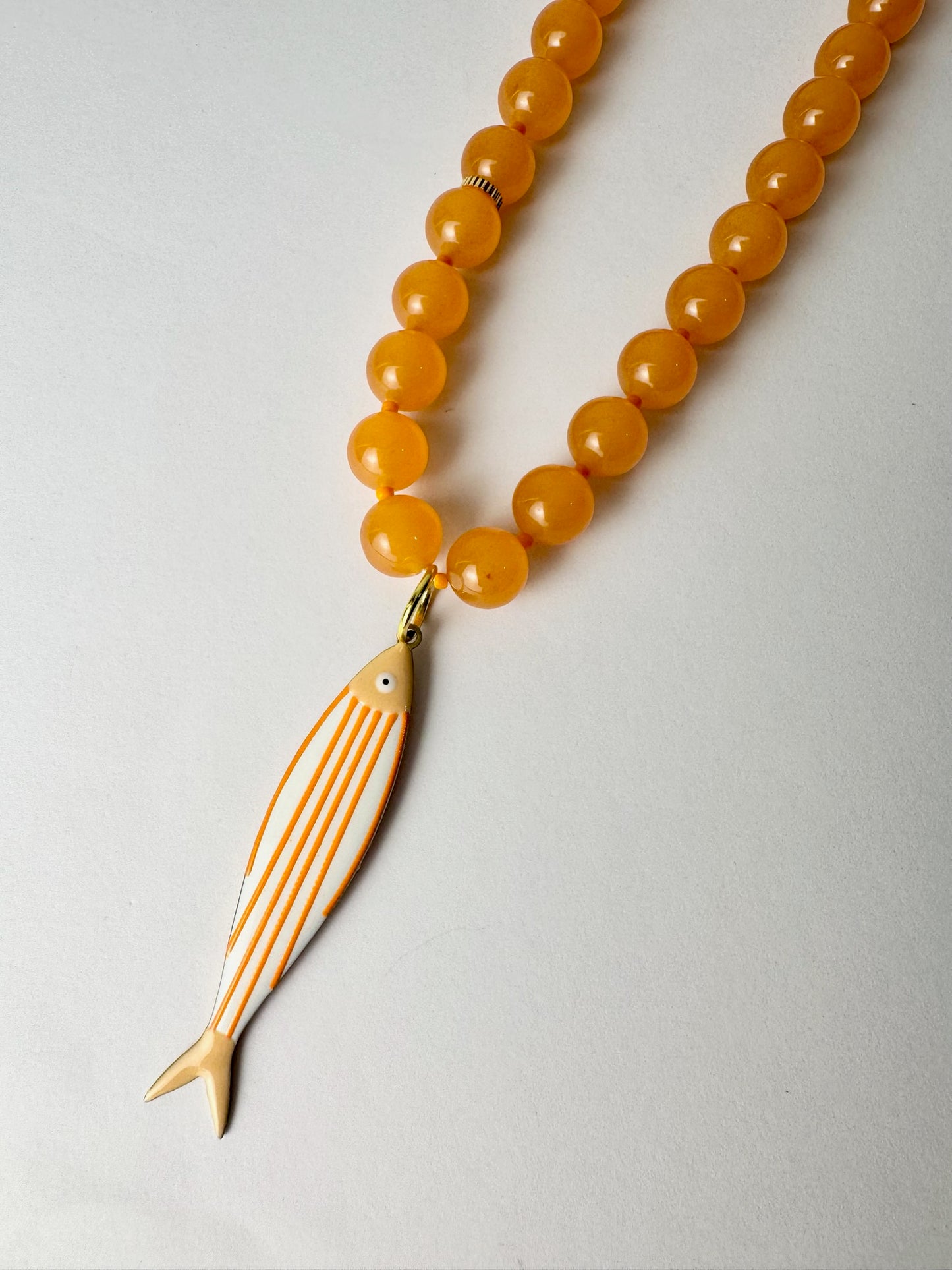 Orange Fish Necklace