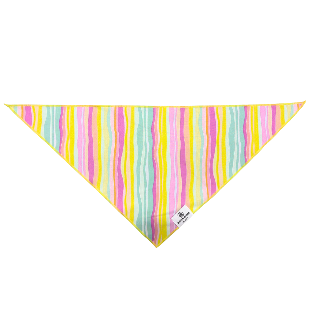 Pastel Wavy Stripes Dog Bandana: L/XL