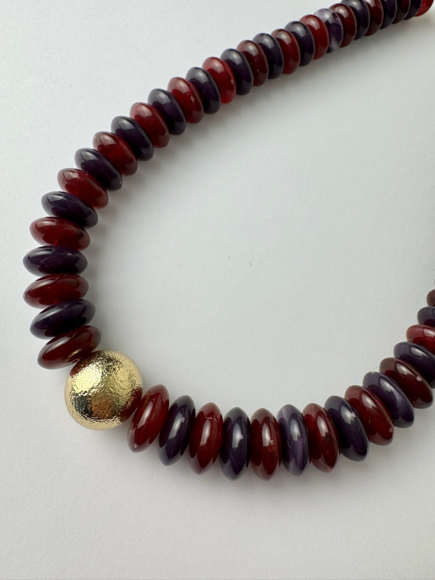 Red/Purple Beaded Necklace