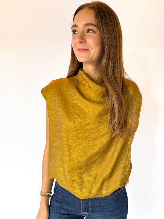 THE BRIELLE TOP - MUSTARD