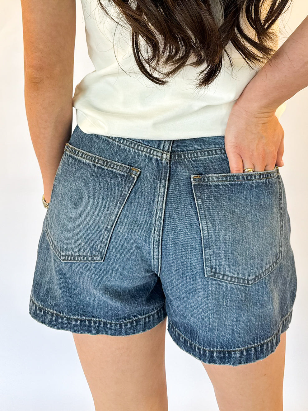 SAIGE HIGH RISE A-LINE SHORT WISHBONE