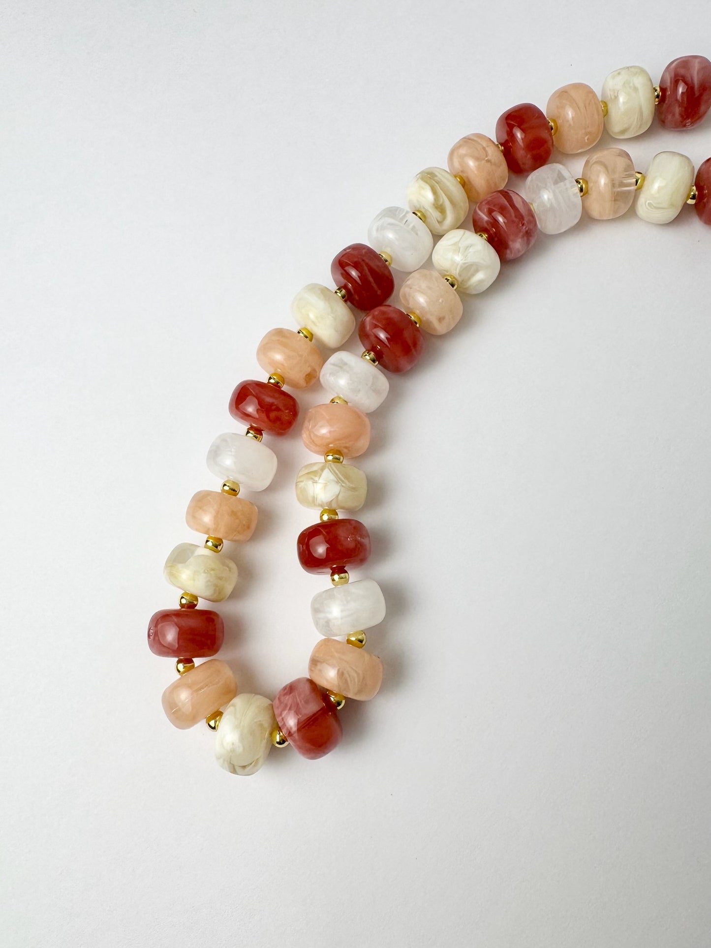 Pink Multi Beaded Necklace