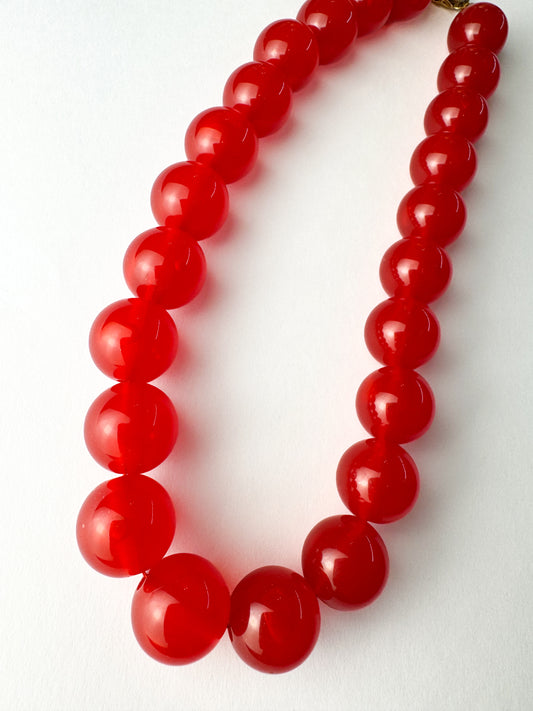 Red Chunky Necklace