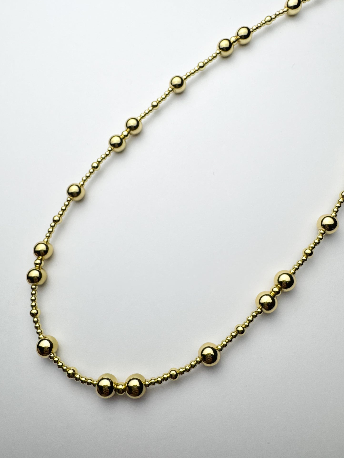 Gold Beaded Waterproof Necklace