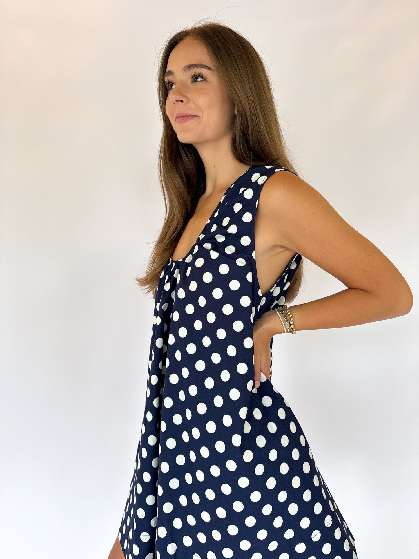 EDISON POLKA DOT MINI DRESS