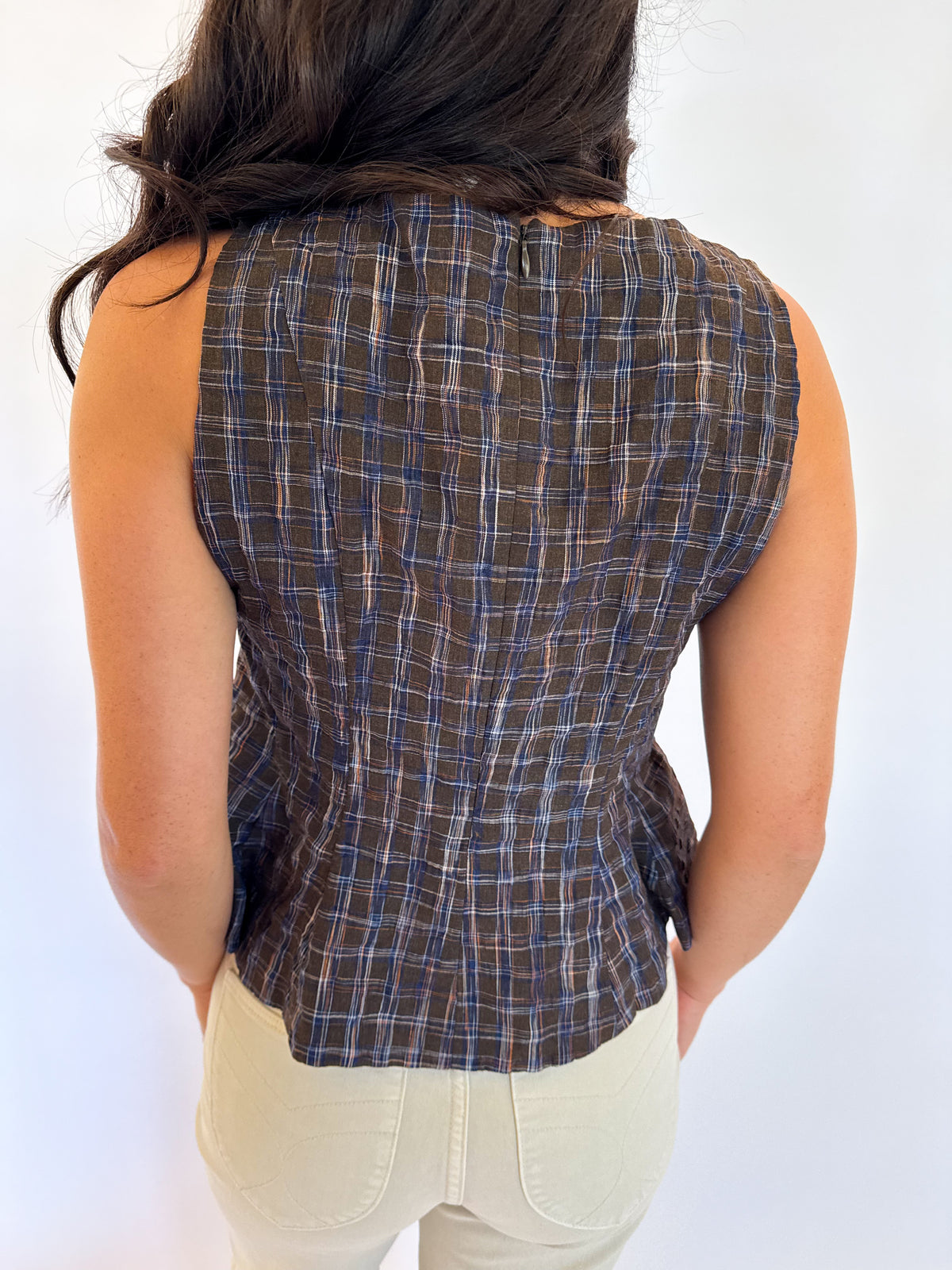 THE PLAID PEPLUM TOP