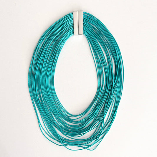 Multi Layer Magnetic Necklace Teal