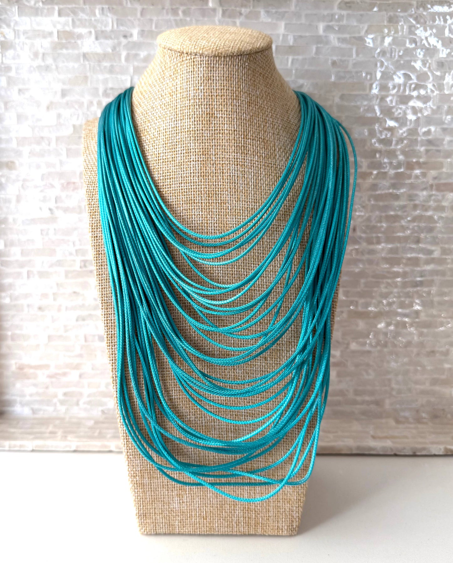 Multi Layer Magnetic Necklace Teal