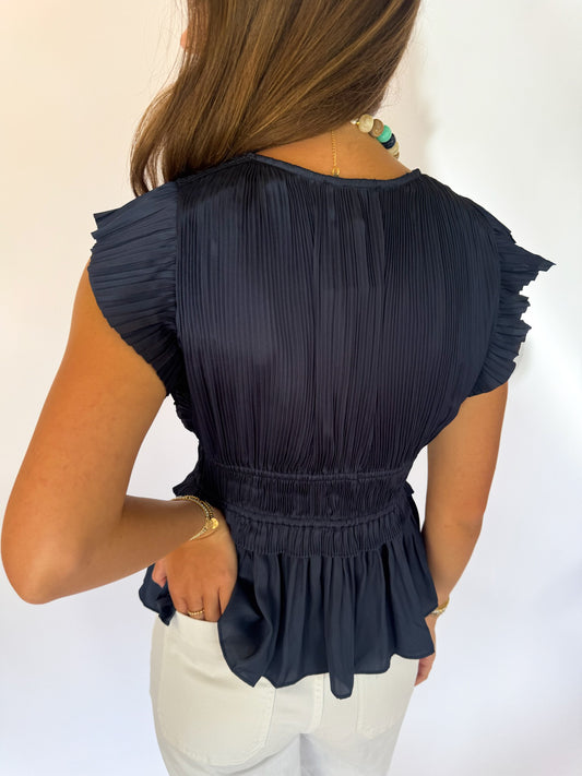 THE AMARA TOP - NAVY