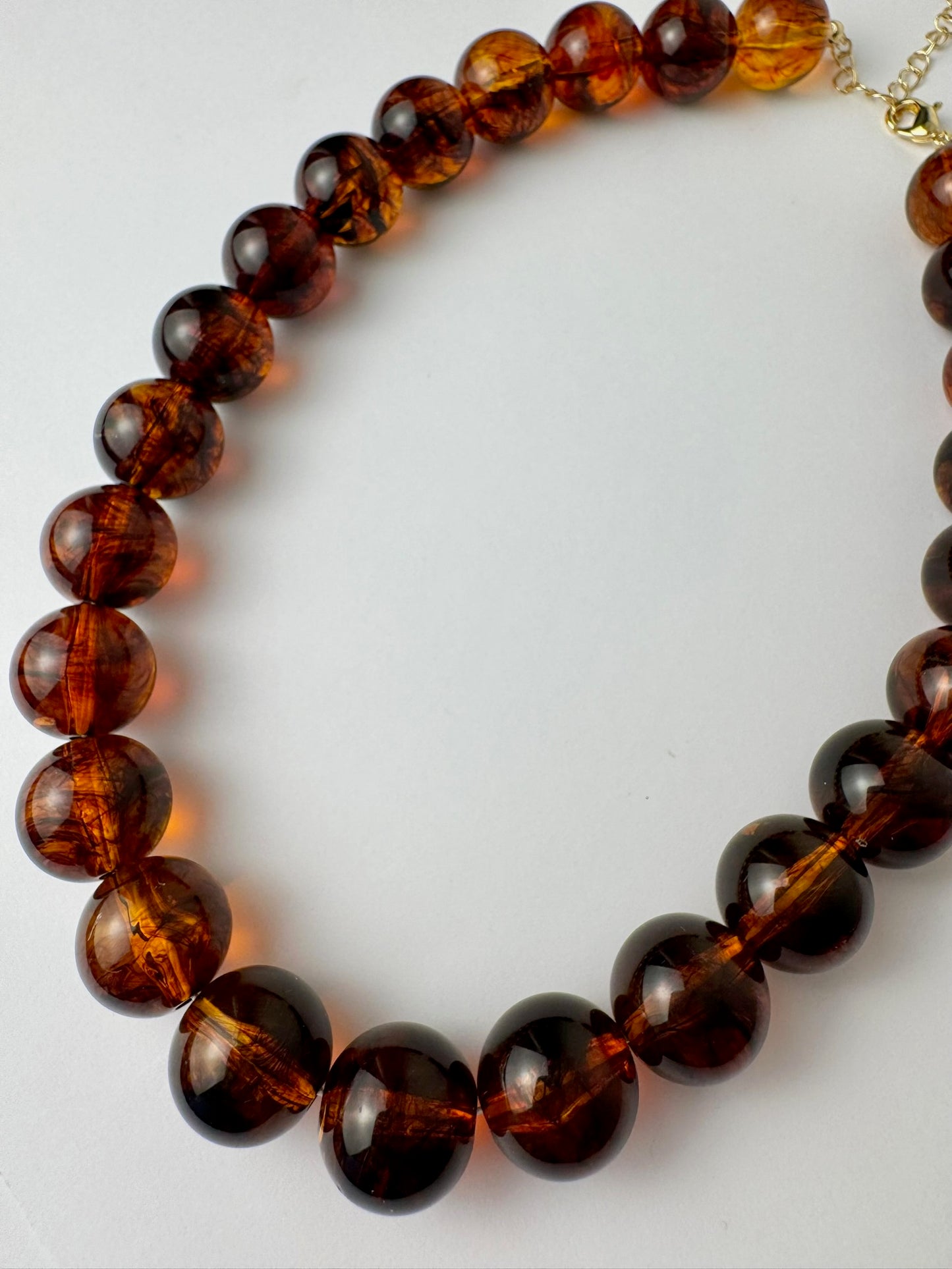 Tortoise Round Bead Necklace