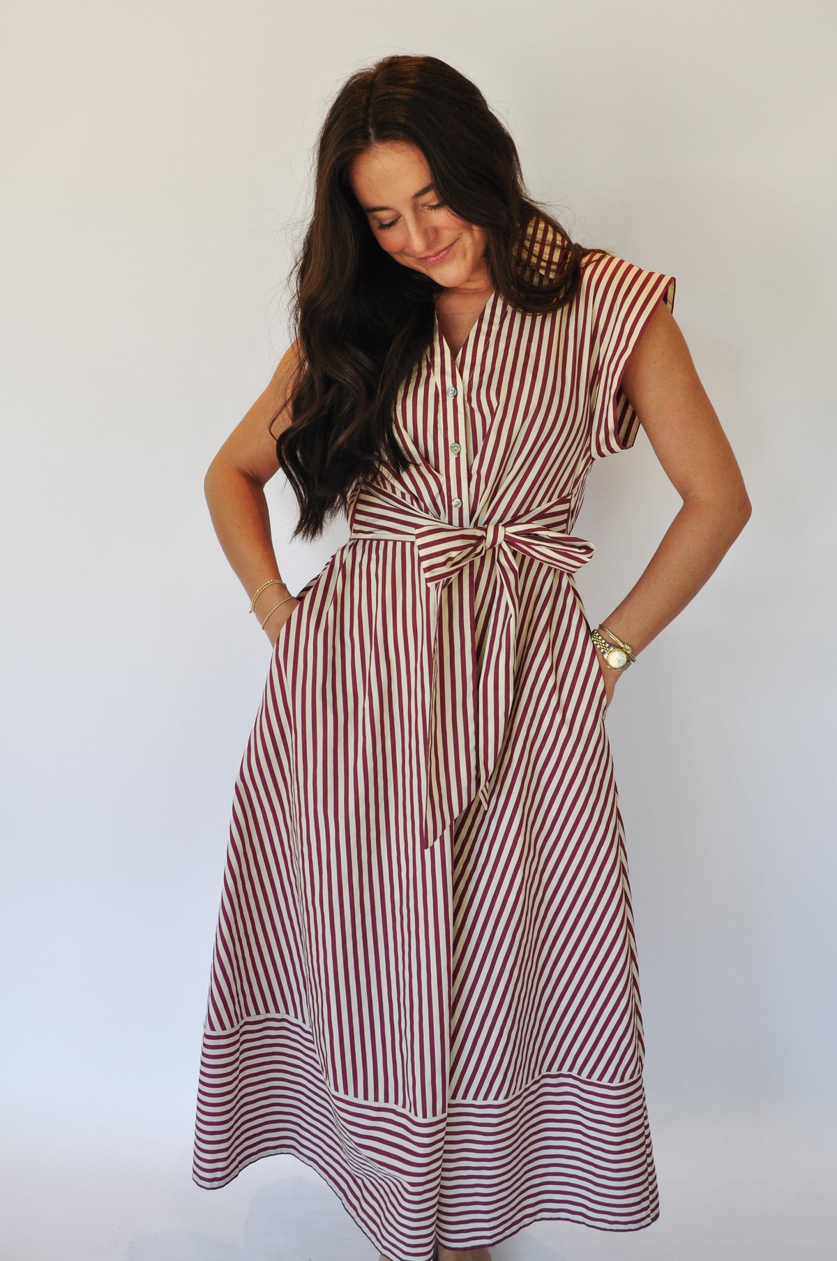 THE CAROLINE MAXI - BURGUNDY