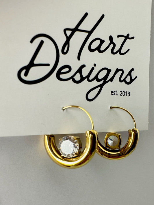 Diamond Small Hoop Earrings