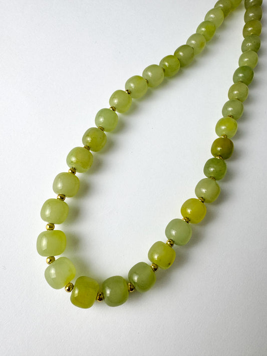 Green Grape Beaded Necklace