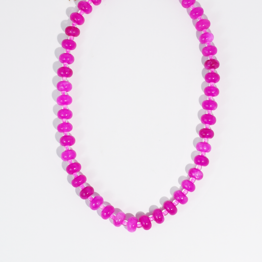Fuchsia Gemstone Necklace