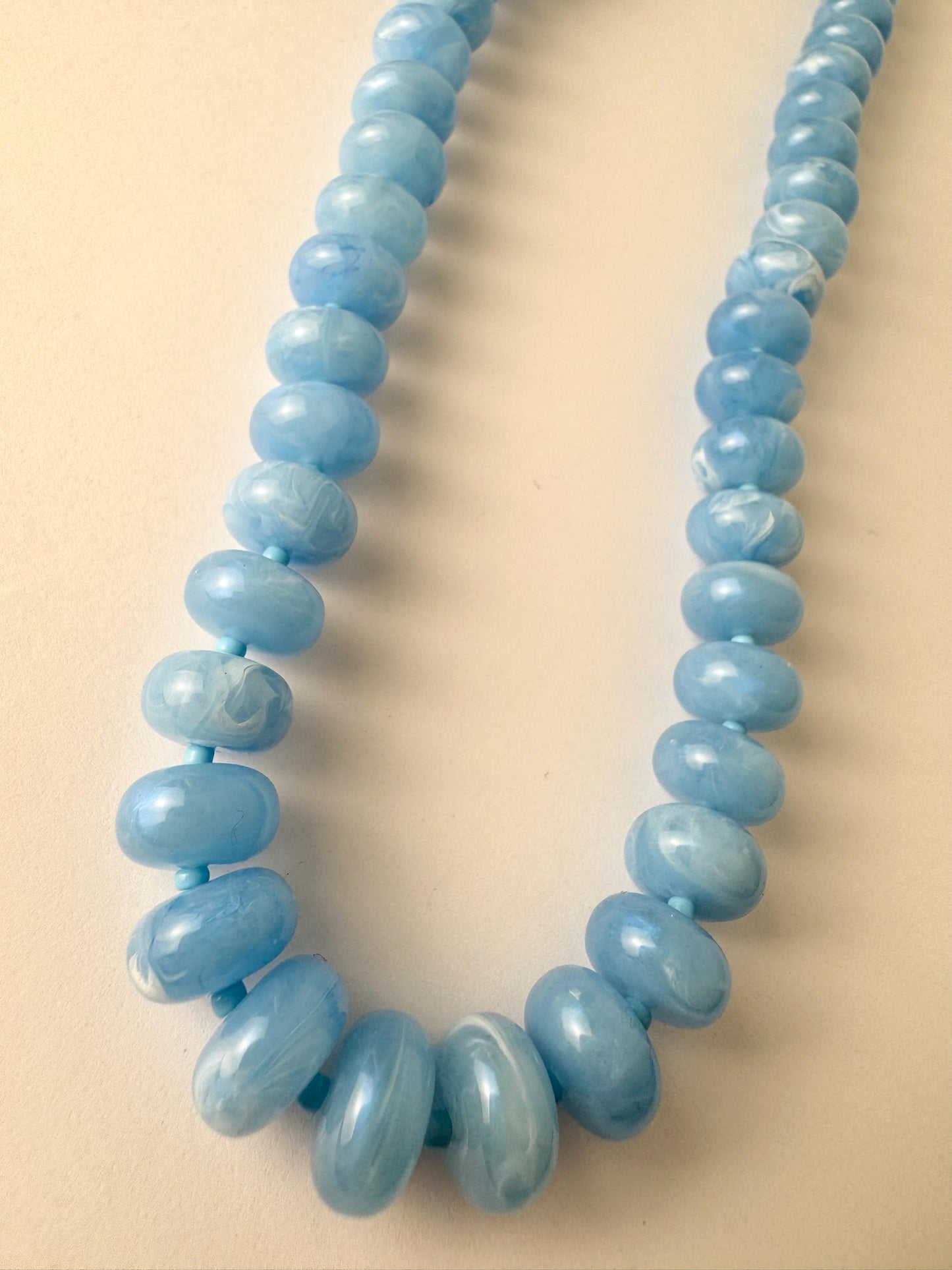 Blue Small Beaded Necklace