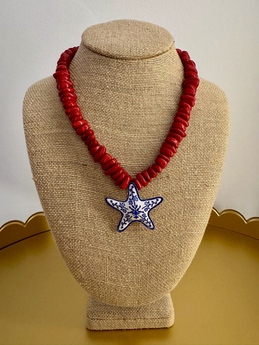 Beaded Star Necklace