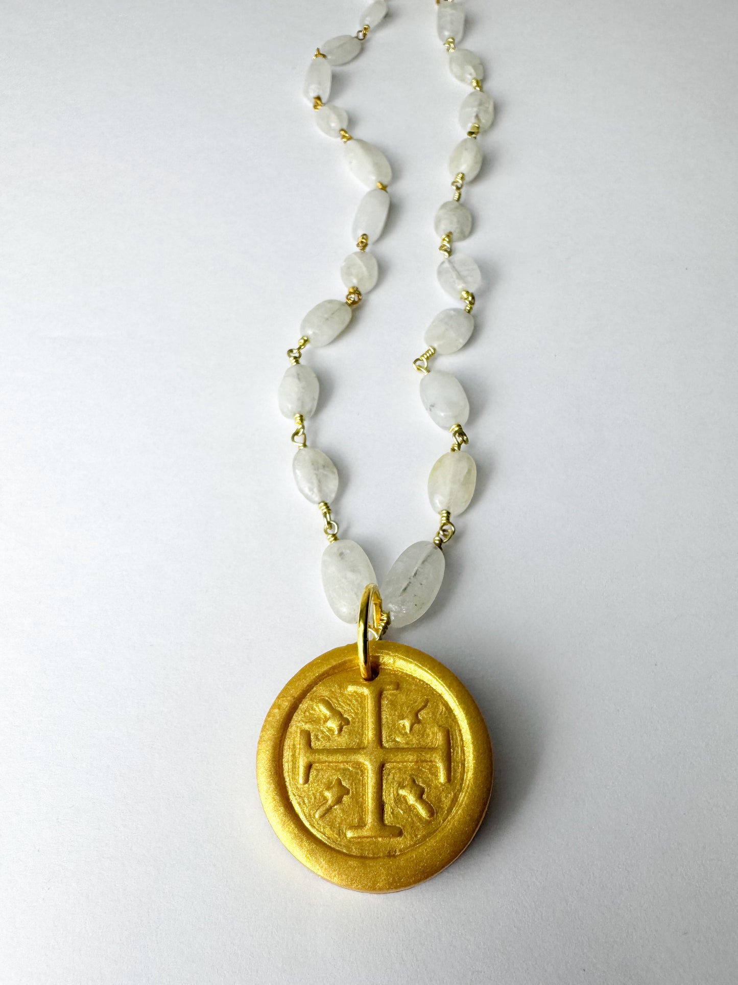 Hidden Truth- White and Gold Chain with Hannah Cross