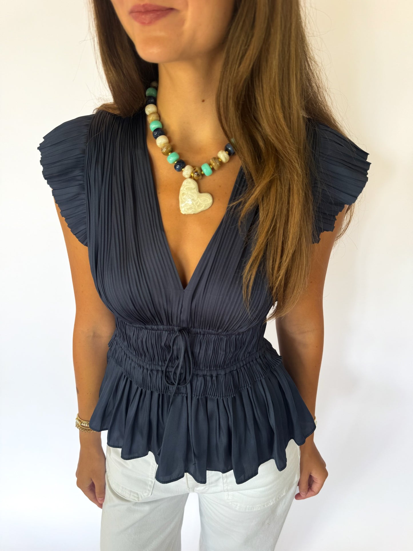 THE AMARA TOP - NAVY