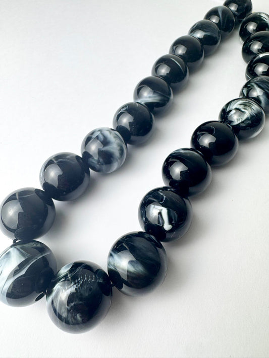 Black and White Marble Necklace
