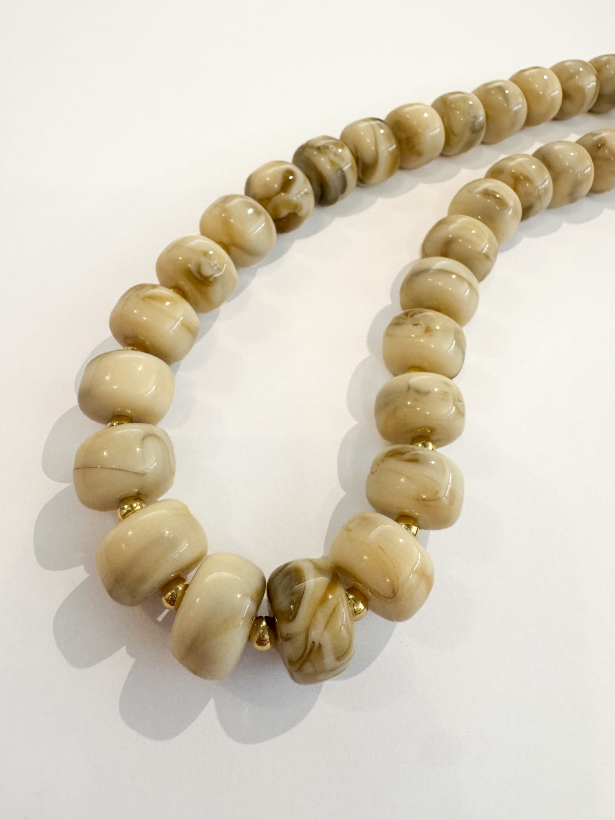 Cream Small Beaded Necklace