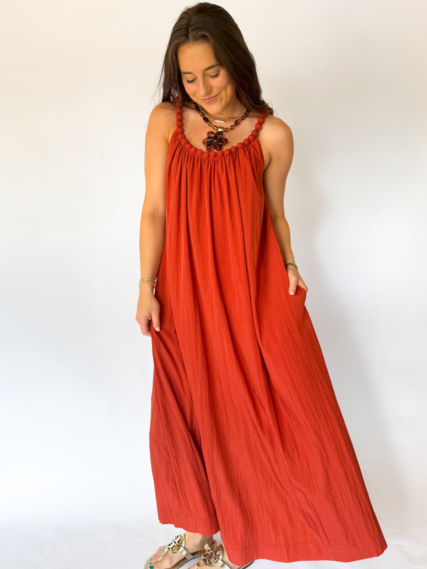 THE ISLA MAXI DRESS - RUST