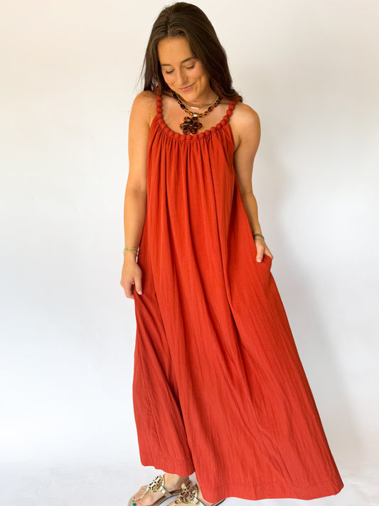 THE ISLA MAXI DRESS - RUST