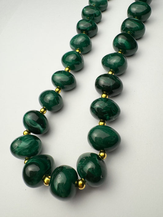 Green Round Bead Necklace