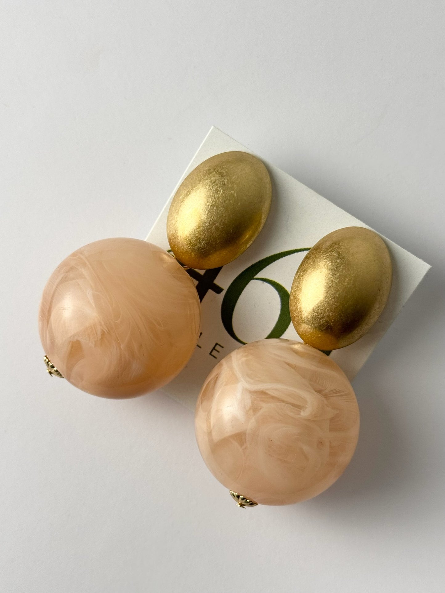 Pink and Gold Dangle Earrings