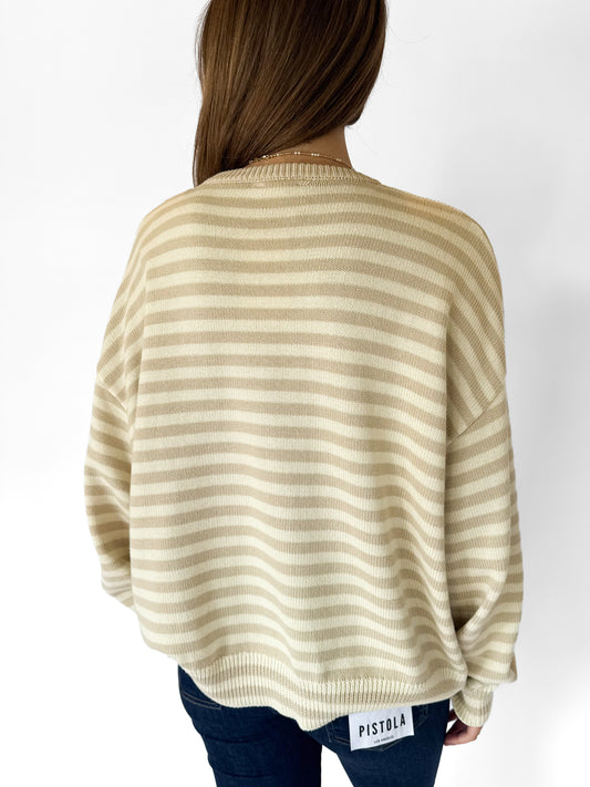 THE GONE FISHIN SWEATER - CREAM