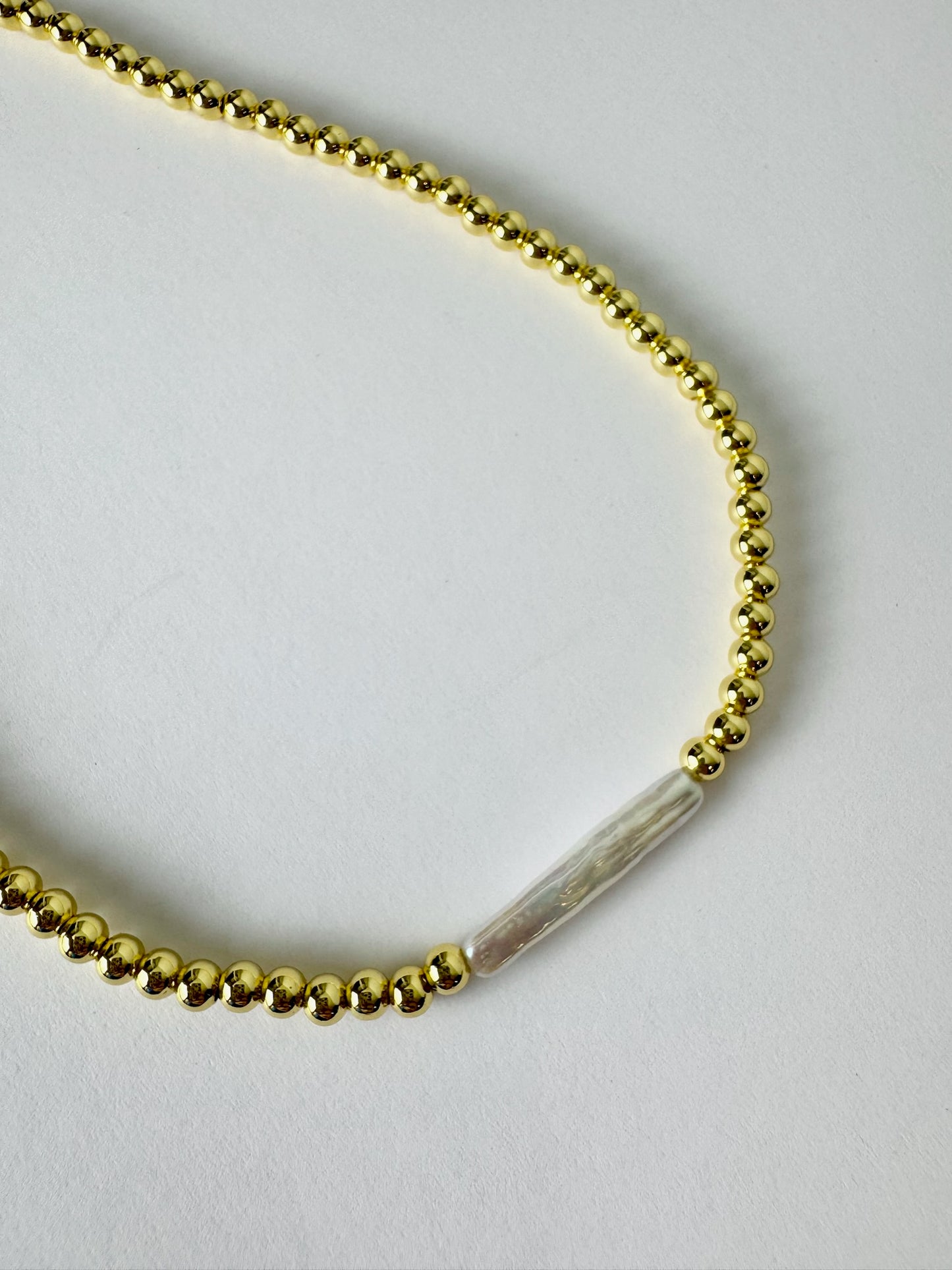 Pearl Beaded Choker Necklace