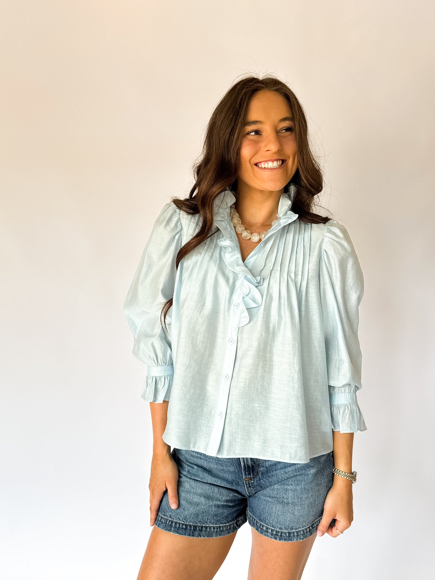 EASTON RUFFLE BLOUSE
