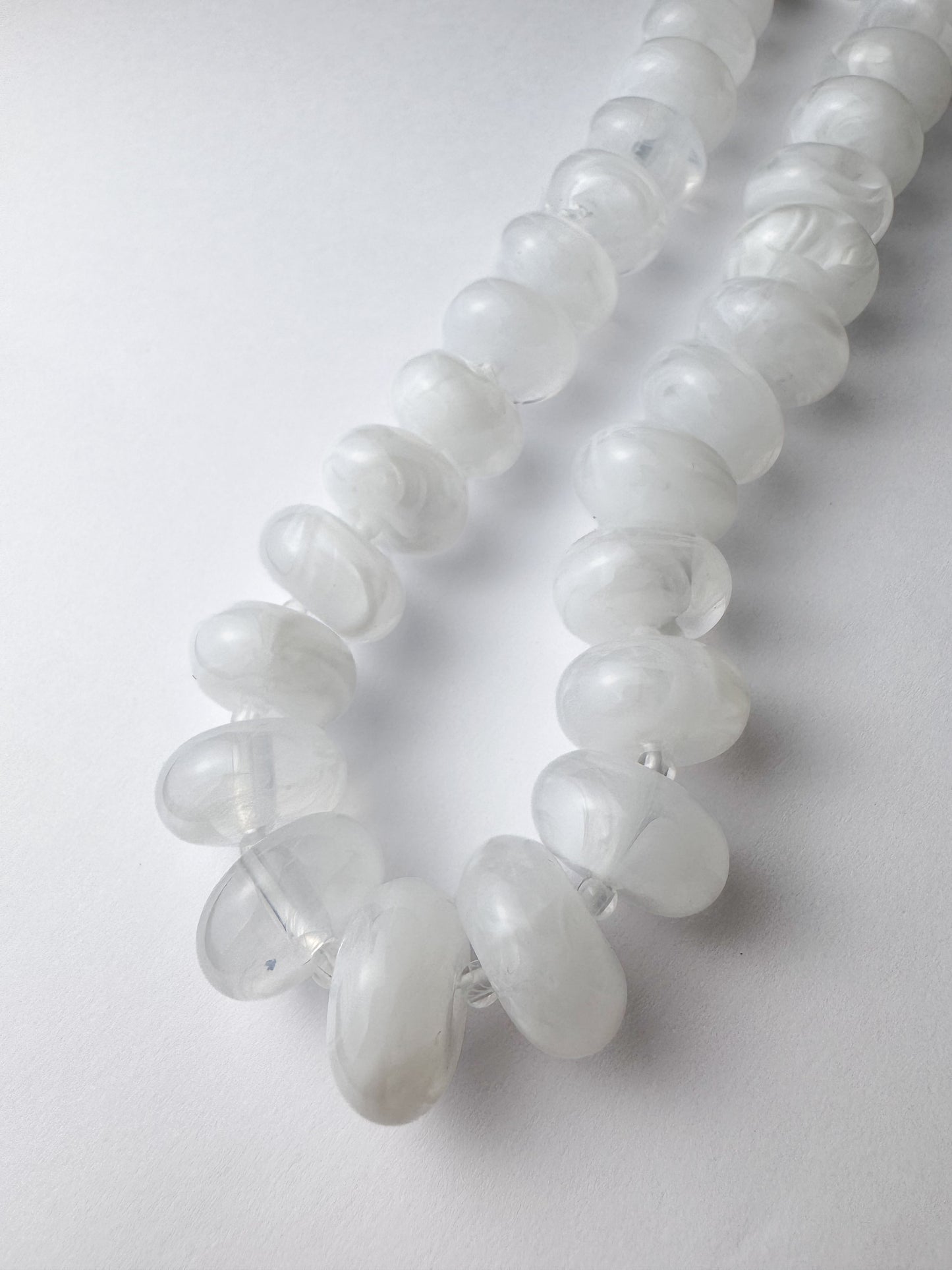 Chunky Clear Beaded Necklace