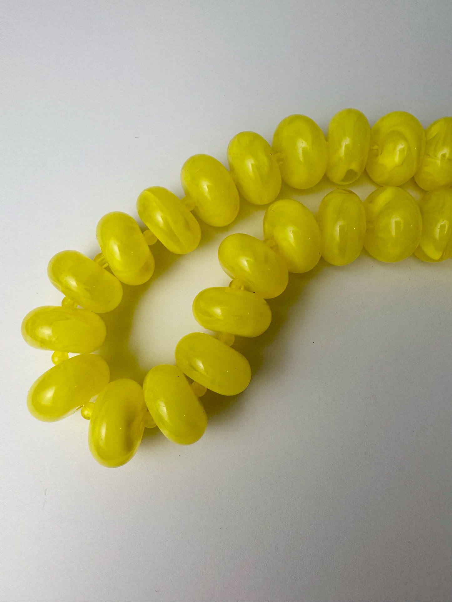 Yellow Chunky Beaded Necklace