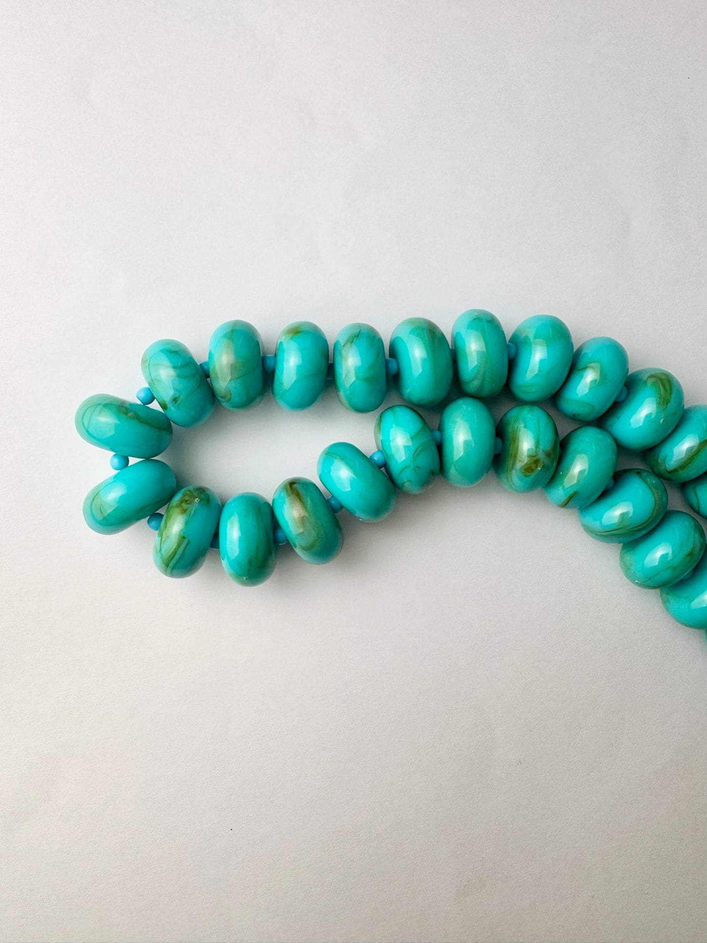 Turquoise Marble Beaded Necklace