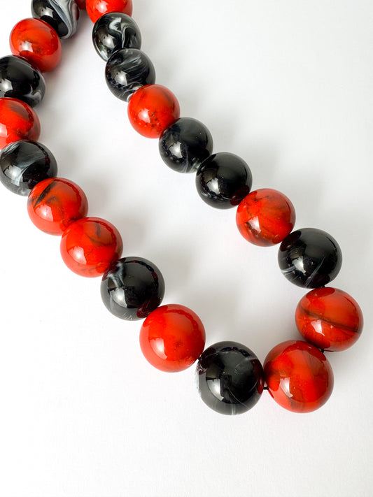 Red and Black Multi Necklace
