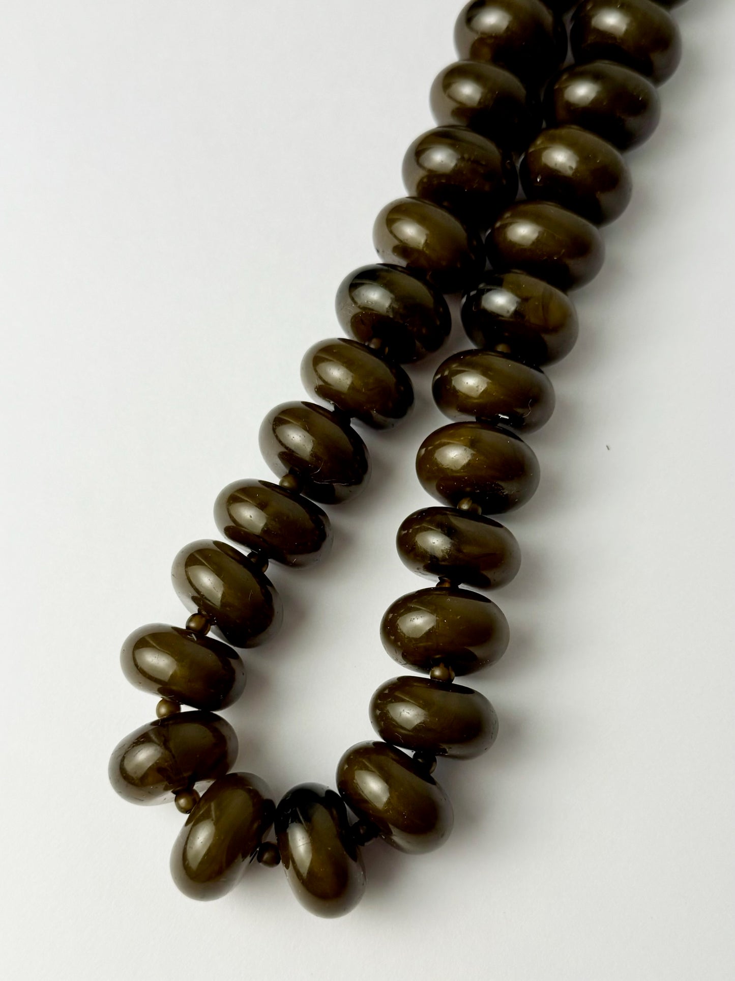 Dark Brown Beaded Necklace