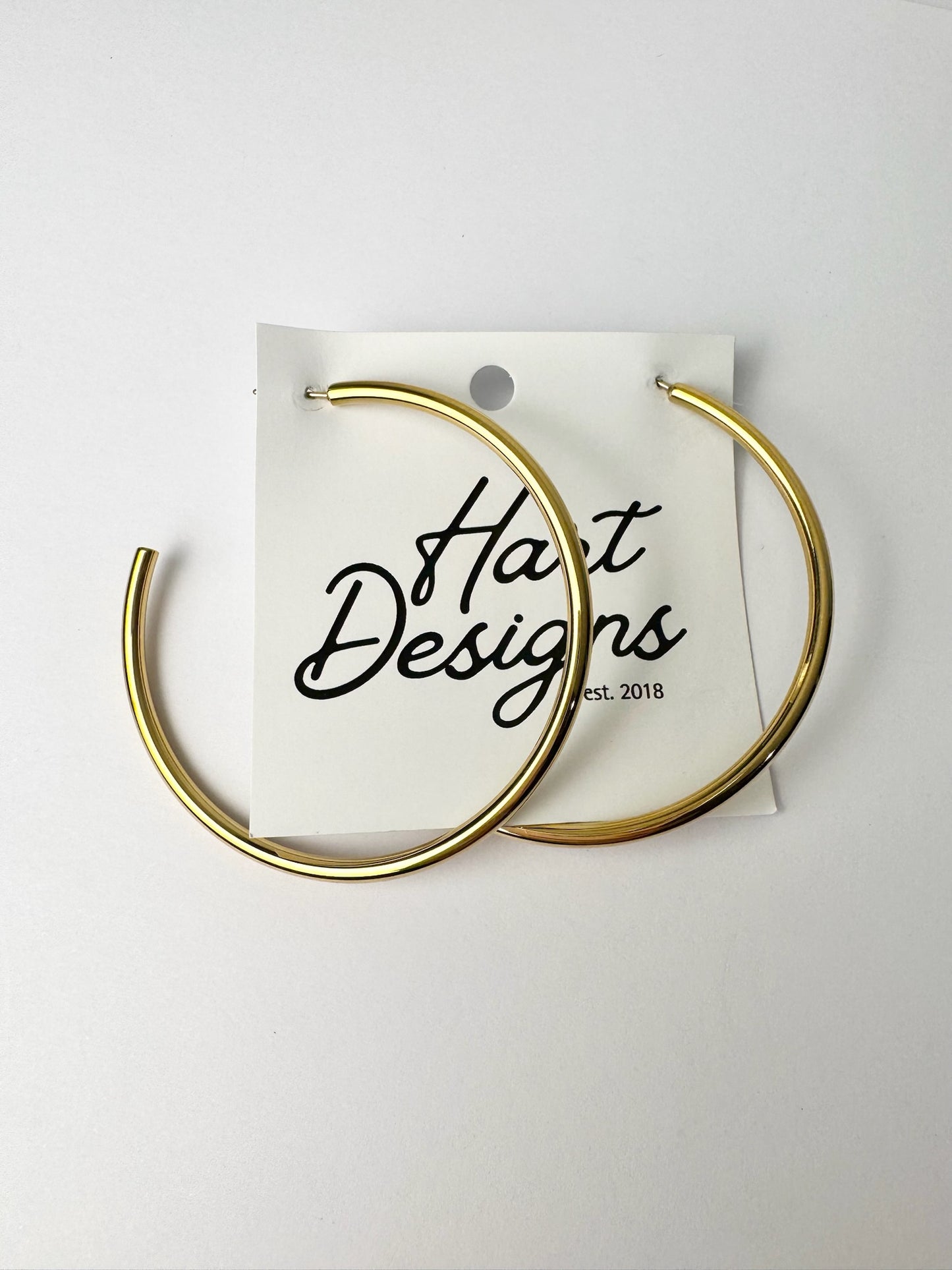 Gold Hoop Earrings-Thin